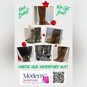 Check out our Boot inventory for your Christmas needs!